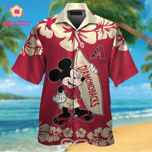 Arizona Diamondbacks Mickey Mouse Hawaiian Shirt – Official MLB Disney Collaboration