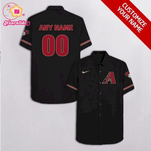 Custom Arizona Diamondbacks Black Hawaiian Shirt – Personalized MLB Fan Gear