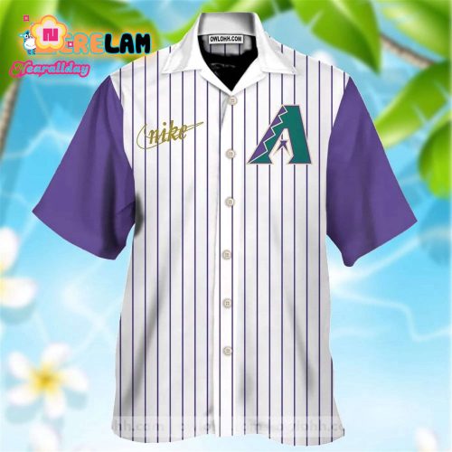 Custom Arizona Diamondbacks White Hawaiian Shirt - Personalized MLB Fan Gear