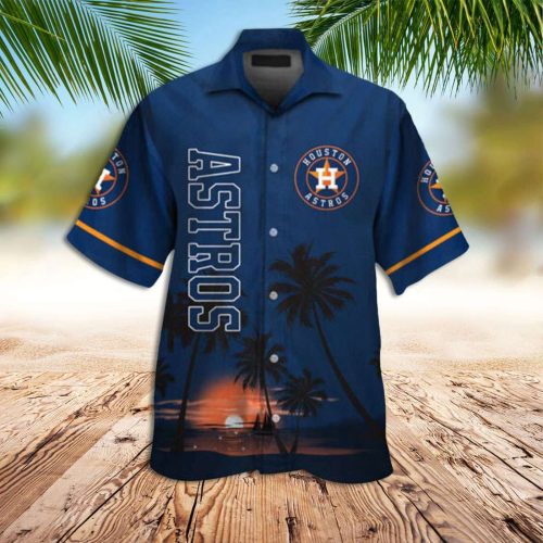 Stylish Houston Astros Sunset Hawaiian Shirt – Official MLB Merchandise