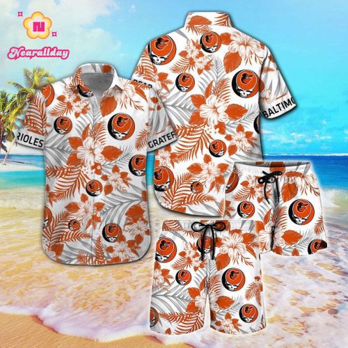 Baltimore Orioles & Grateful Dead Hawaiian Shirt - Unique Fan Gear for Deadheads