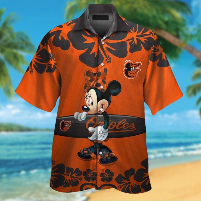 Baltimore Orioles & Minnie Mouse Hawaiian Shirt – Fun Summer Style!