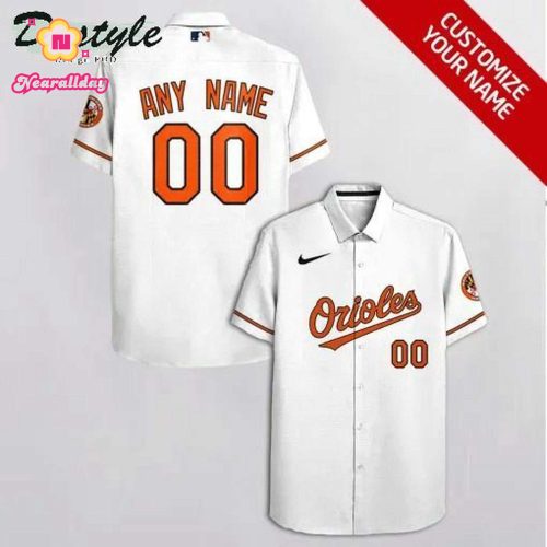 Custom Baltimore Orioles White Hawaiian Shirt – Personalized MLB Fan Gear