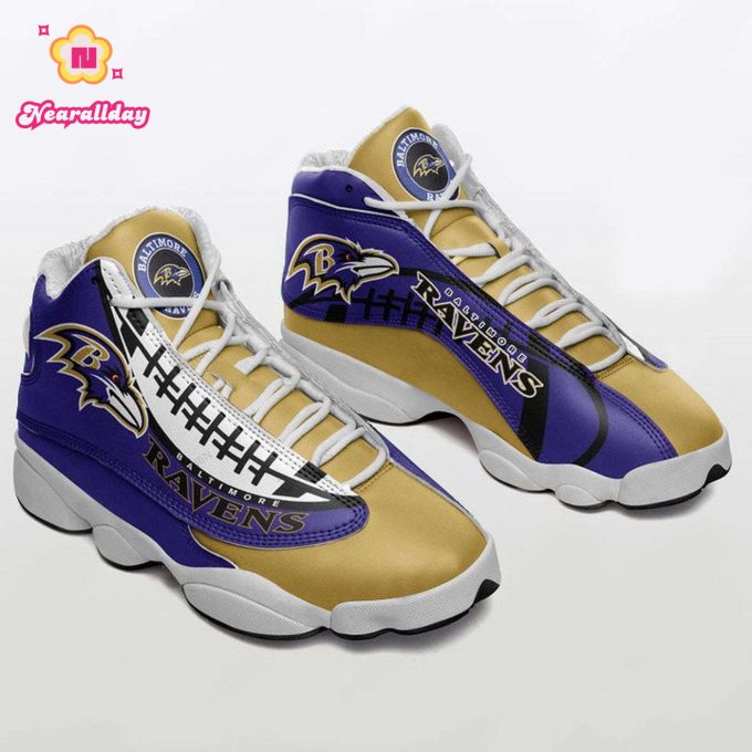 Baltimore Ravens Jordan 13 Shoes Gift Sneakers For Men Women