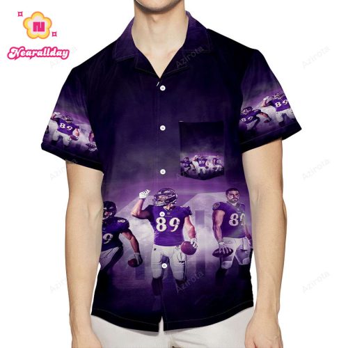 Baltimore Ravens Team10 3D All Over Print Summer Beach Hawaiian Shirt With Pocket