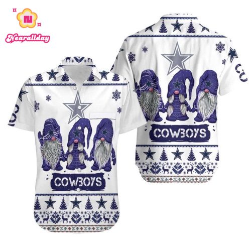 Beach Shirt Christmas Gnomes Dallas Cowboys Ugly Sweatshirt Christmas 3D Hawaiian Shirt