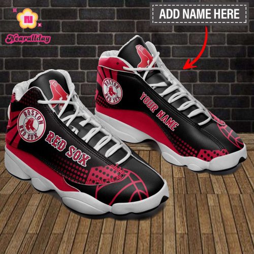 Boston Red Sox Custom Name Air Jordan 13 Sneakers BG31- Unisex Shoes Gift