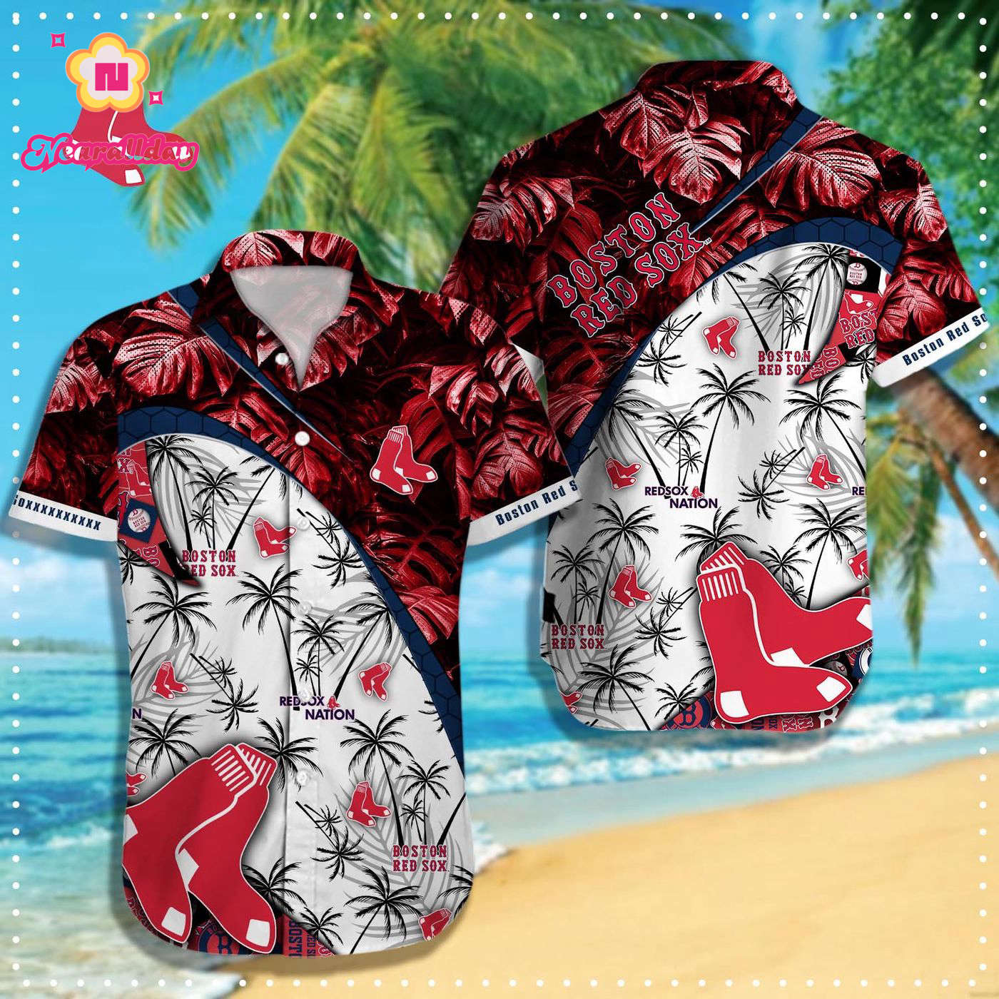 Boston Red Sox MLB Hawaiian Shirt – Official Team Merchandise Q-49376 Boston Red Sox MLB Hawaiian Shirt – Official Team Merchandise Q-49376