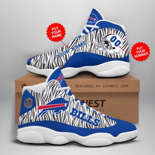 Buffalo Bills Custom Name Air Jordan 13 Sneakers 1055