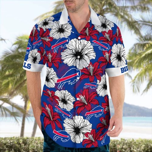 Buffalo Bills Flower Tropical Floral Aloha Hawaiian Shirt
