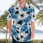 Carolina Panthers Flower Tropical Floral Aloha Hawaiian Shirt