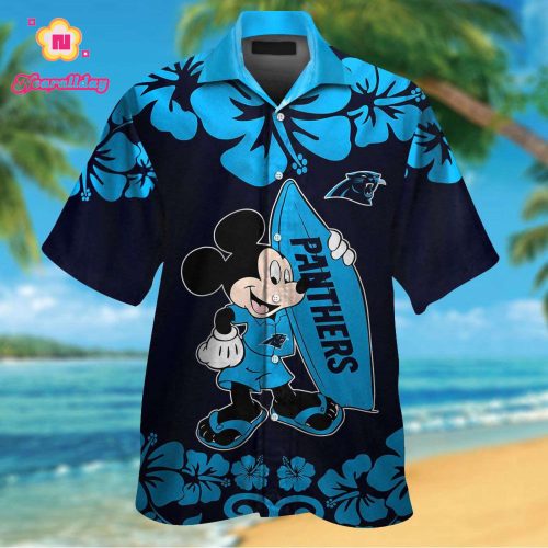 Carolina Panthers & Mickey Mouse Hawaiian Shirt