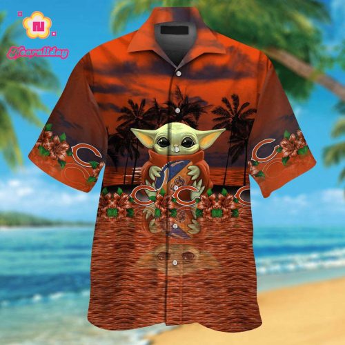Chicago Bears & Baby Yoda Hawaiian Shirt