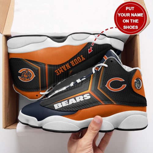 Chicago Bears Custom Name Air Jordan 13 Sneakers 1098