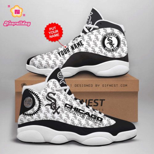 Chicago White Sox Custom Name Air Jordan 13 Sneakers 1034- Unisex Shoes Gift