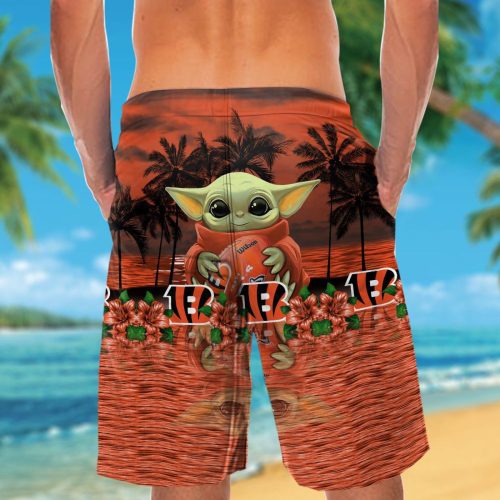 Cincinnati Bengals & Baby Yoda Hawaiian Shirt
