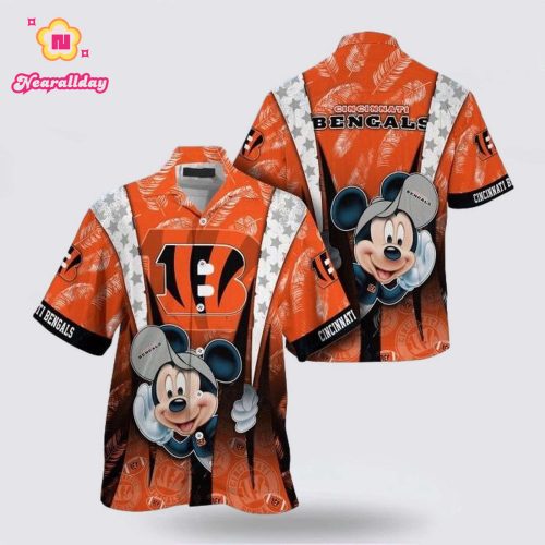 Cincinnati Bengals Nfl Mickey Mouse Hawaiian Shirt For Fans