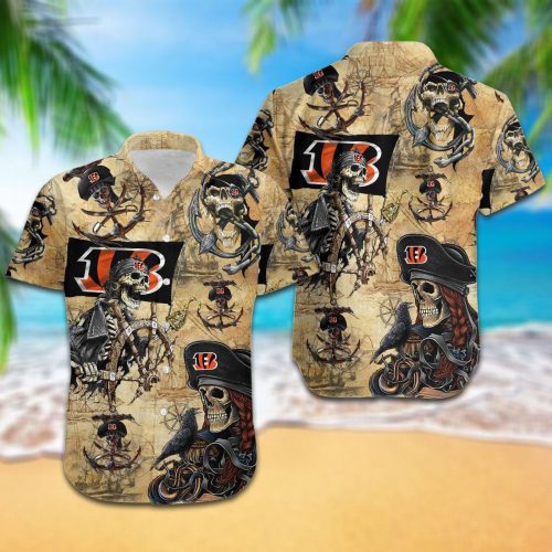 Cincinnati Bengals Pirates Retro Hawaiian Shirt