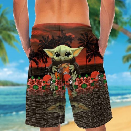 Cleveland Browns & Baby Yoda Hawaiian Shirt