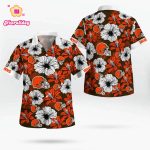 Cleveland Browns Flower Tropical Floral Aloha Hawaiian Shirt