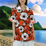 Cleveland Browns Flower Tropical Floral Aloha Hawaiian Shirt