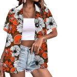Cleveland Browns Flower Tropical Floral Aloha Hawaiian Shirt