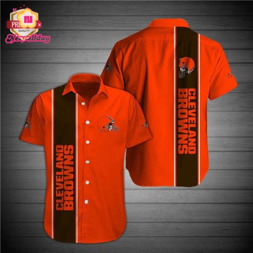 Cleveland Browns Football Aop Up Hawaiian Shirt