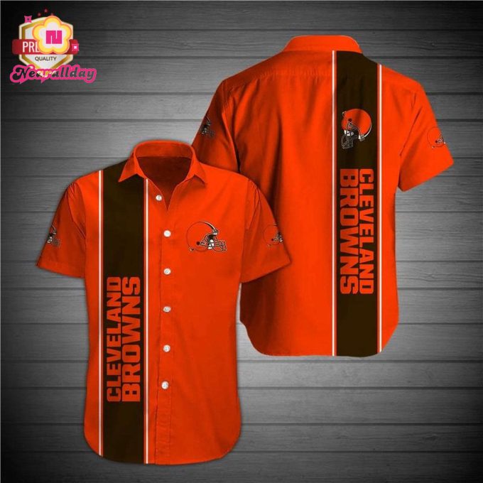 Cleveland Browns Football Aop Up Hawaiian Shirt