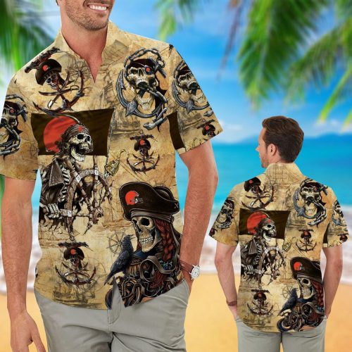 Cleveland Browns Pirates Retro Hawaiian Shirt
