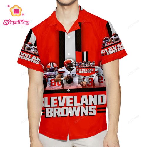 Cleveland Browns Players3 3D All Over Print Summer Beach Hawaiian Shirt With Pocket