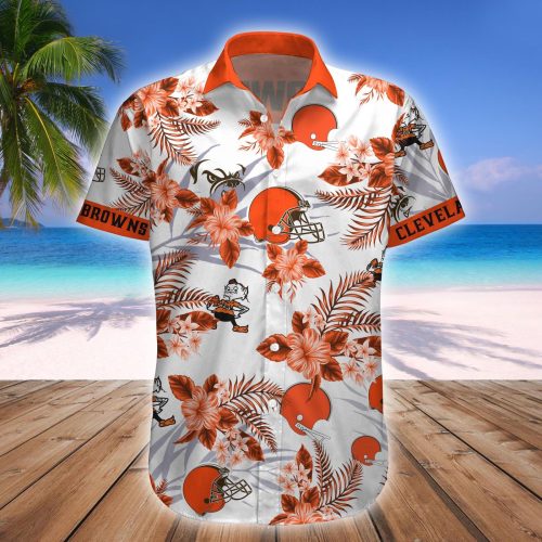 Cleveland BrownsNFL Floral Hawaii Shirt Gift