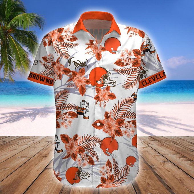 Cleveland BrownsNFL Floral Hawaii Shirt Gift