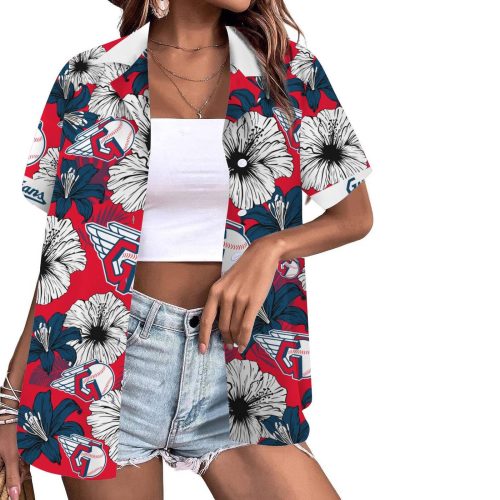Cleveland Guardians Tropical Floral Aloha Hawaiian Shirt – Stylish and Vibrant Design
