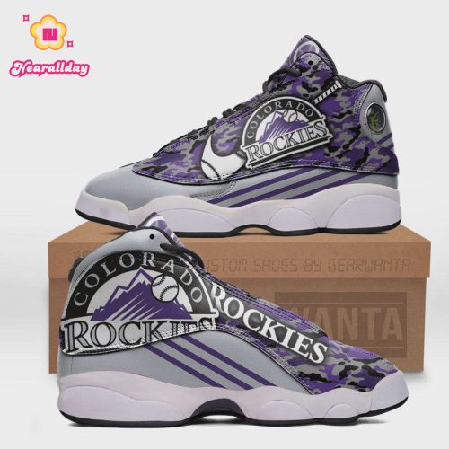 Colorado Rockies Air Jordan 13 Sneaker Custom For Fans  Unisex Shoes Gift