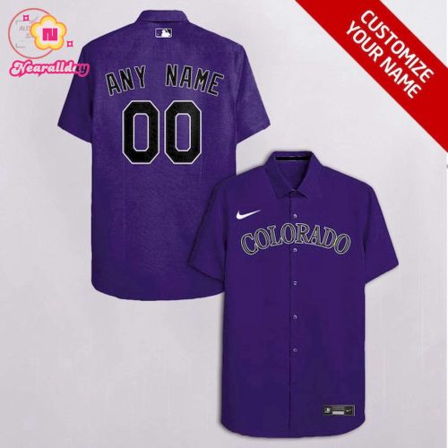Custom Purple Colorado Rockies Hawaiian Shirt – Personalized MLB Fan Apparel