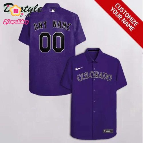 Custom Colorado Rockies Blue Hawaiian Shirt - Personalized MLB Fan Gear