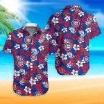 Chicago Cubs Hawaiian Shirt with Floral Leaves – Official MLB Merchandise