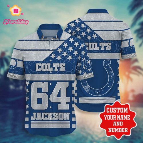 Custom Indianapolis Colts Star Hawaiian Shirt