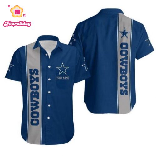 Custom Name Dallas Cowboys Hawaiian Aloha Short Sleeves Shirt