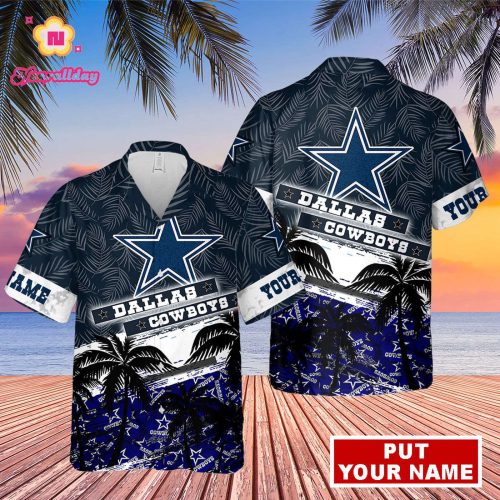 Custom Name Dallas Cowboys Hawaiian Shirt For Men Print Full 3D