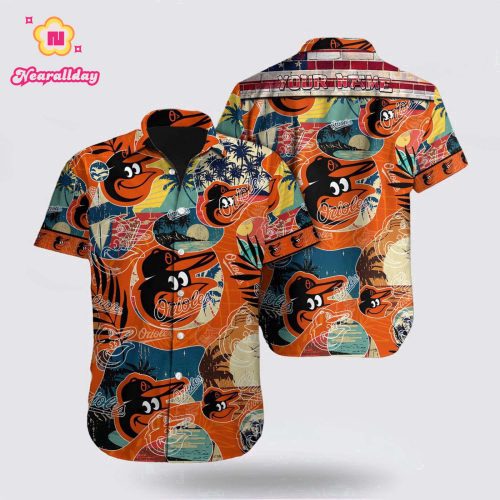MLB Baltimore Orioles Custom Hawaiian Shirt – Surf in Style as a Fan!
