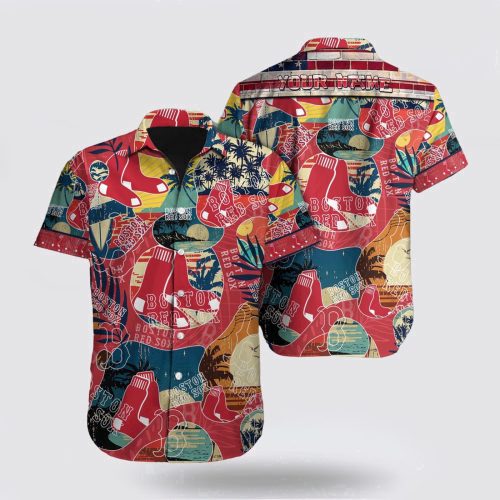 MLB Boston Red Sox Custom Hawaiian Shirt – Embrace Summer in Style!