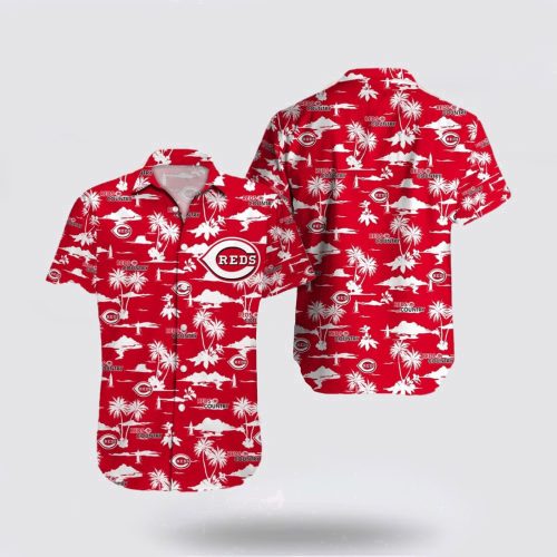 Personalized MLB Cincinnati Reds Hawaiian Shirt – Coconut AOP – Perfect for Cincinnati Reds Fans