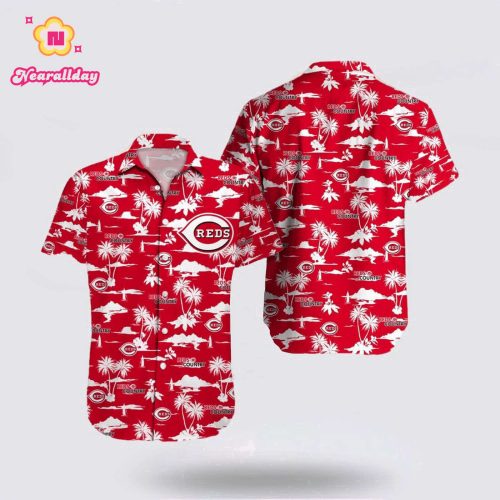 Personalized MLB Cincinnati Reds Hawaiian Shirt – Coconut AOP – Perfect for Cincinnati Reds Fans