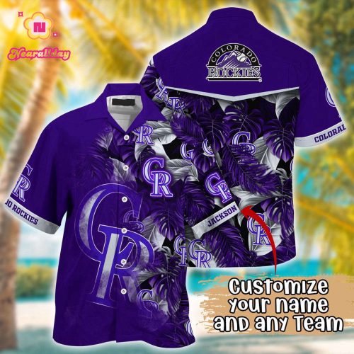 MLB Colorado Rockies Custom Hawaiian Shirt: Radiant Rhythms for Fans