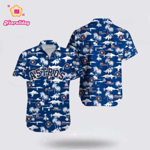 Personalized Houston Astros Hawaiian Shirt with Coconut AOP Design – Perfect for MLB Fans!