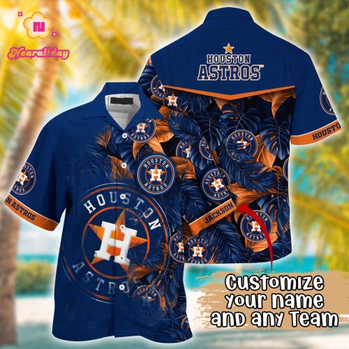 MLB Houston Astros Custom Hawaiian Shirt: Radiant Rhythms for Fans