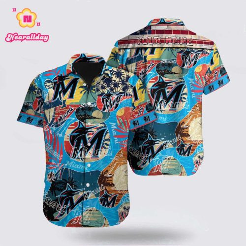 Personalized Miami Marlins Hawaiian Shirt for MLB Fans - Unleash Your Creativity!