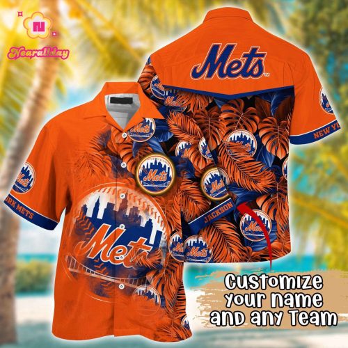 MLB New York Mets Custom Hawaiian Shirt: Radiant Rhythms for Fans