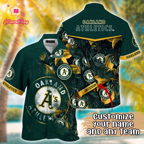 Oakland Athletics Custom Hawaiian Shirt: Radiant Rhythms for MLB Fans